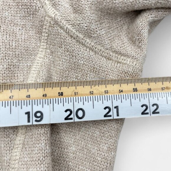 Woolrich Oatmeal Beige 1/4 Zip Fleece Pullover Sweater Jacket Men's Medium M - Picture 7 of 10